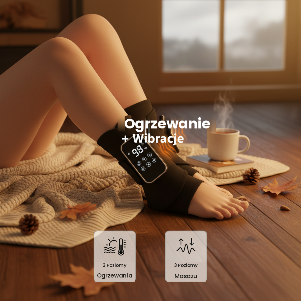 Podgrzewany masażer do stóp i kostek z wibracją